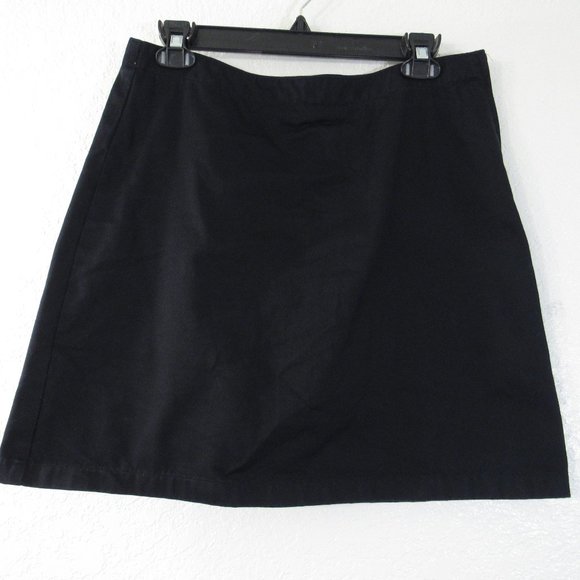 Lands' End Pants - Womens Skort Sz 14 Black Side Zip Golf Skirt